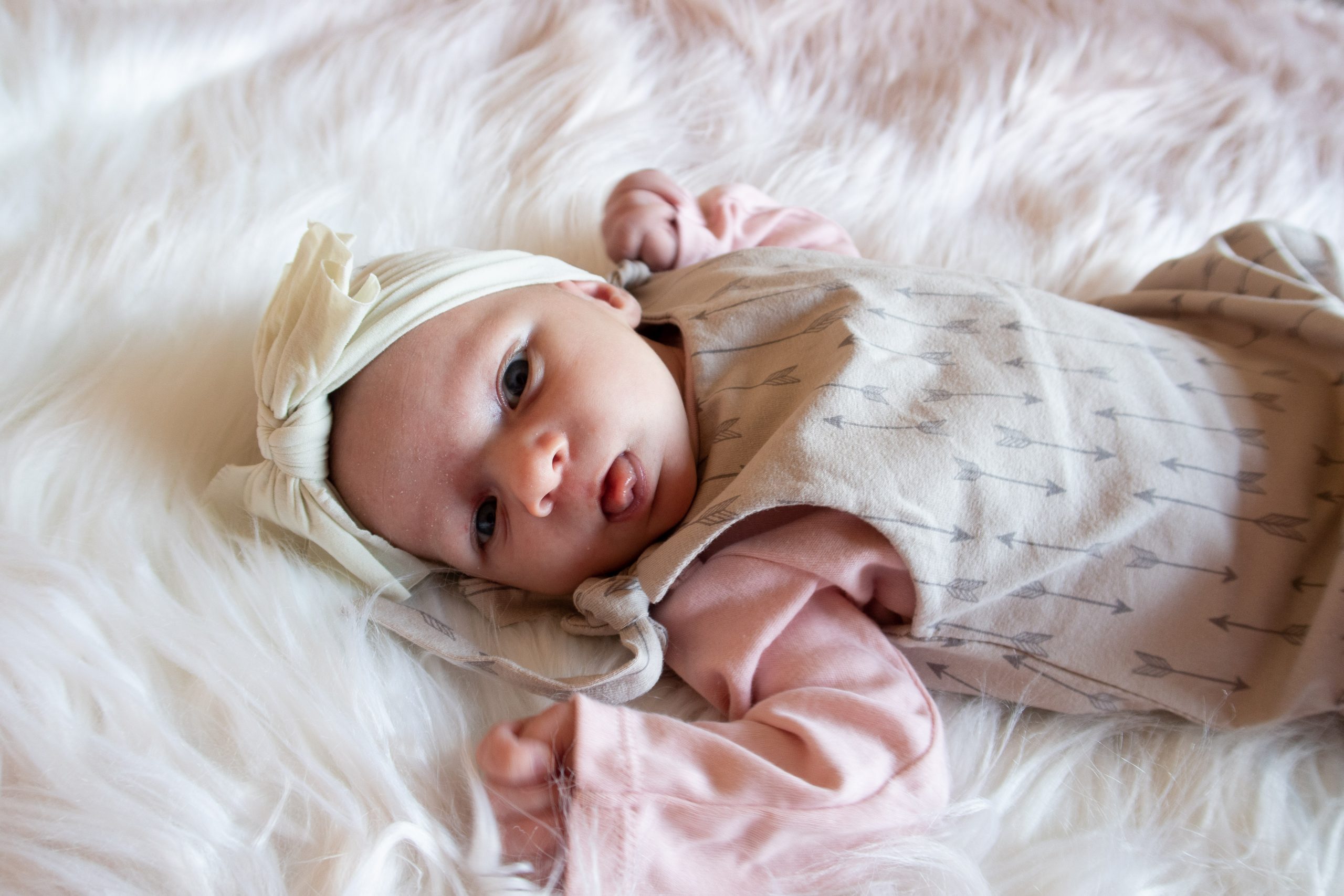 baby with tongue out