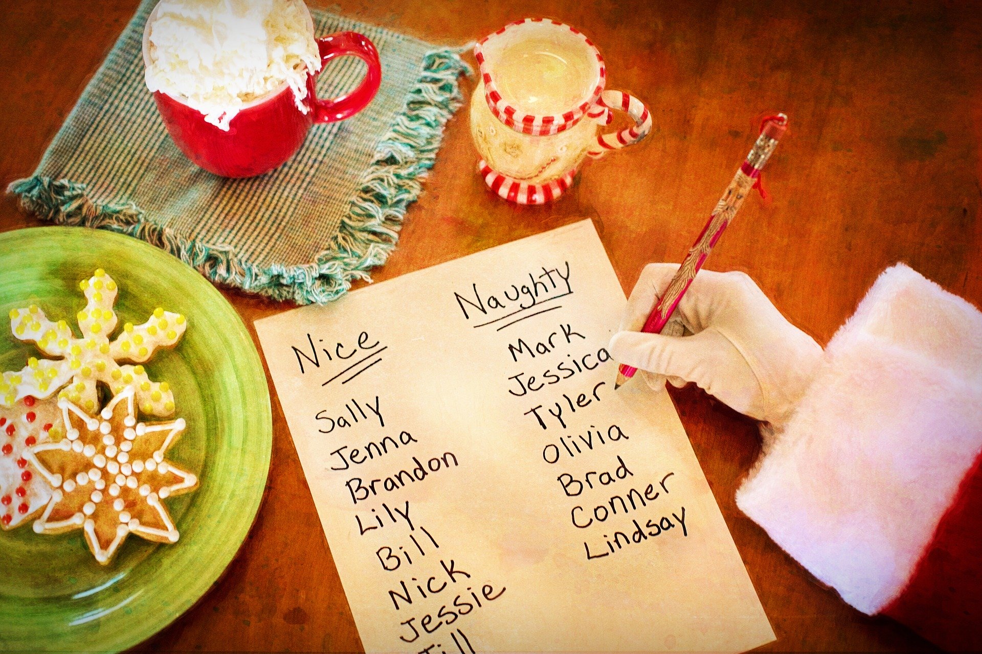santa's naughty and nice list