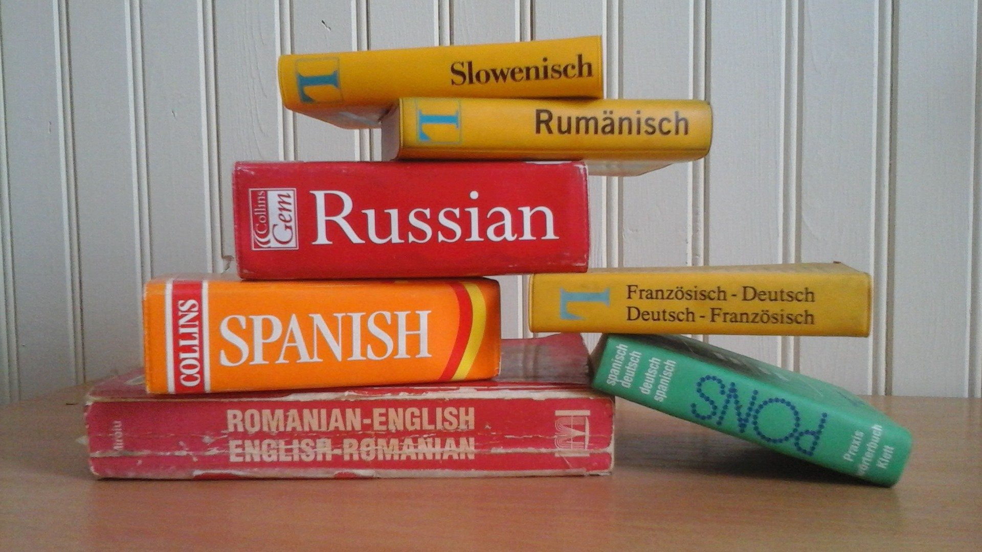 Language books to help with translator work - one of many jobs for stay at home dads uk