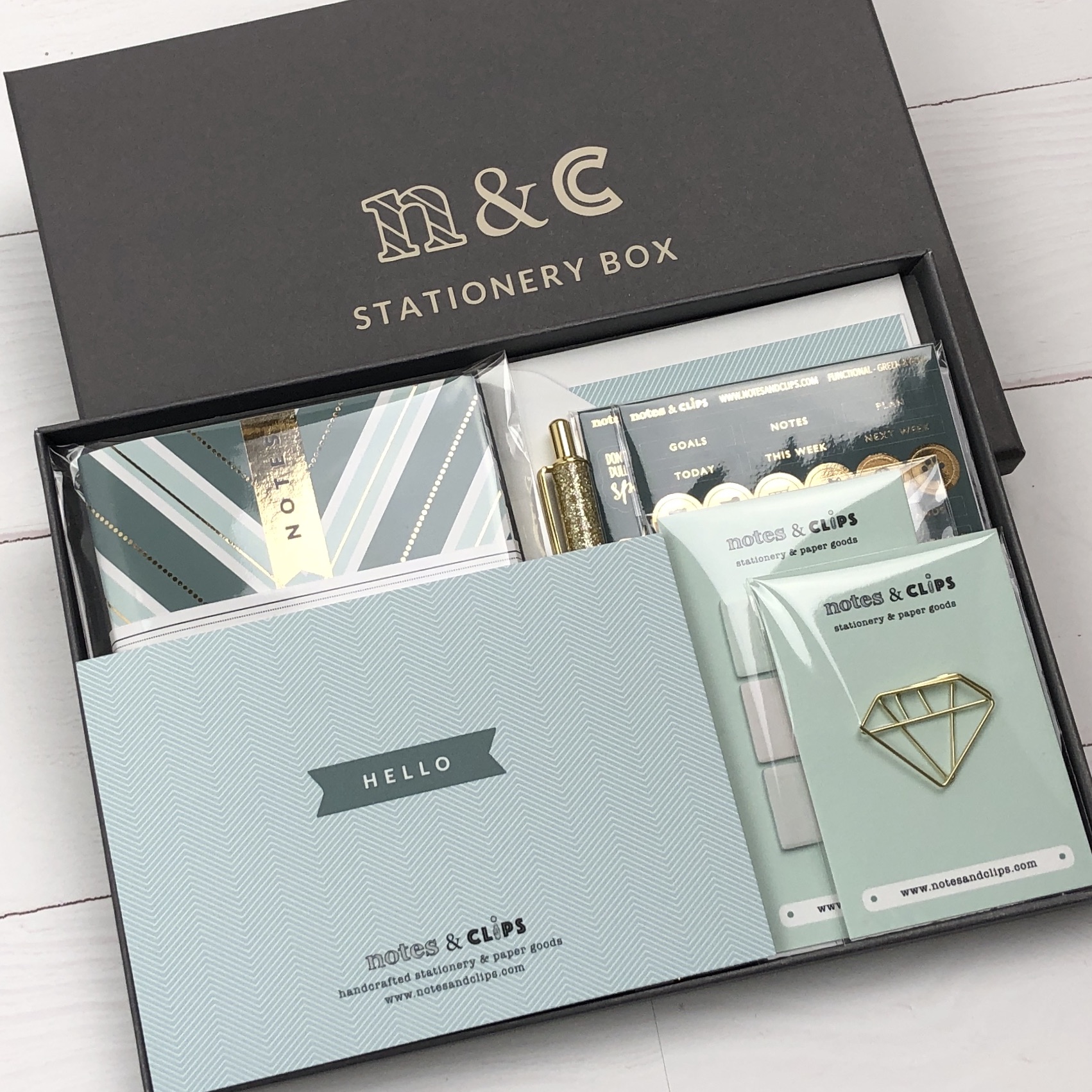 inside the stationery box