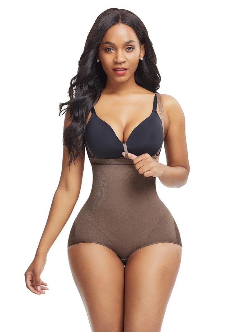lady in sheer shapewear