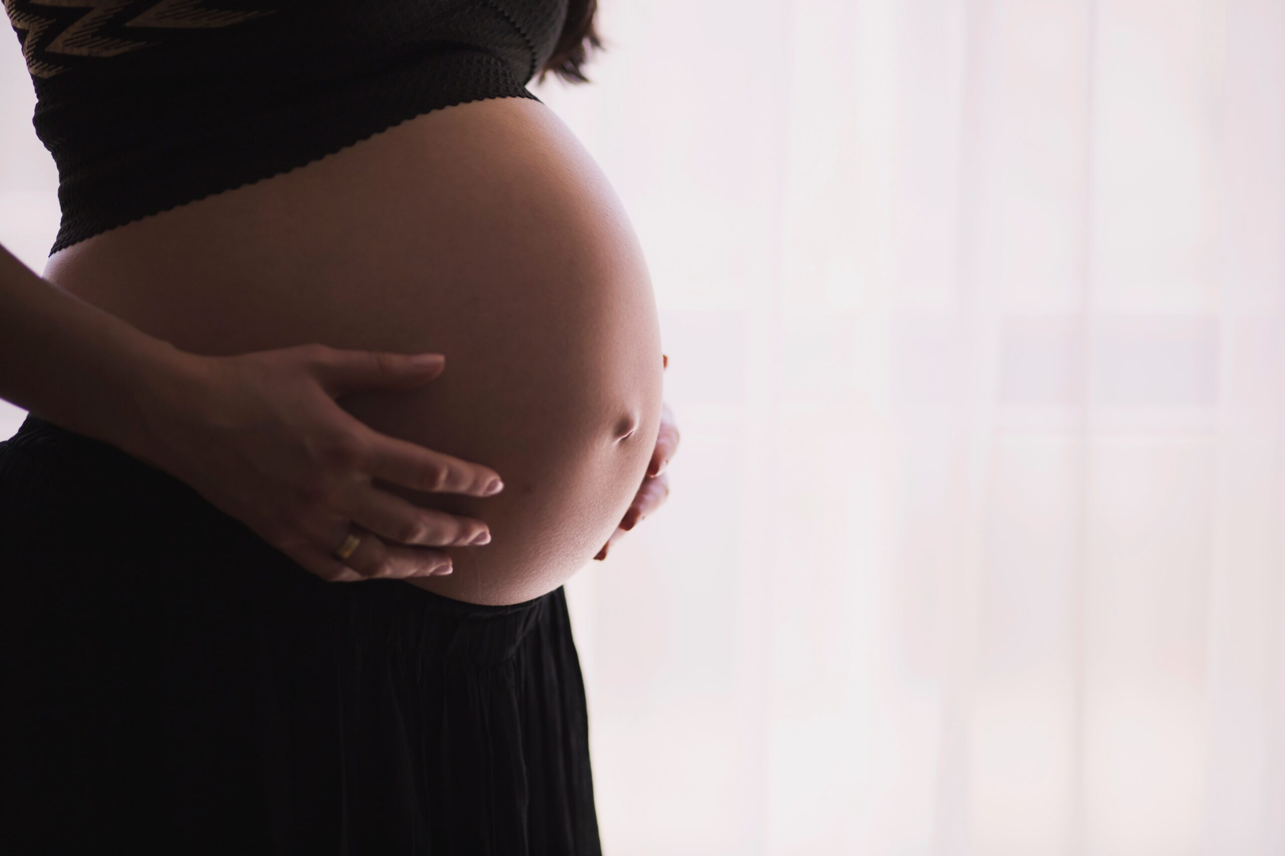 close up of baby bump
