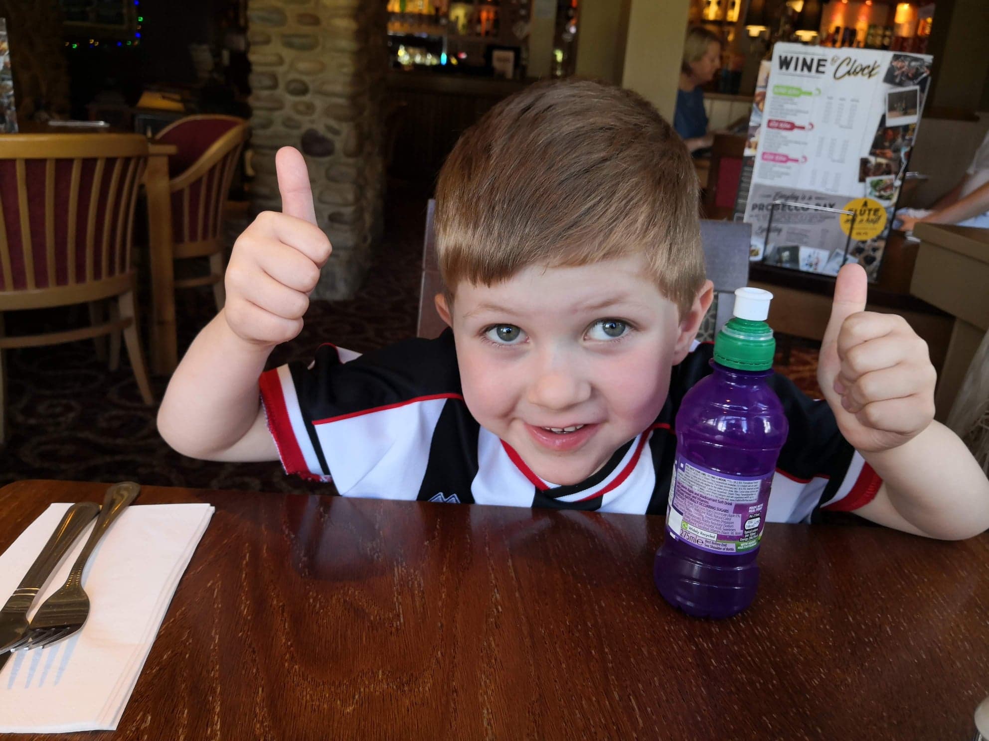 My son at the pub