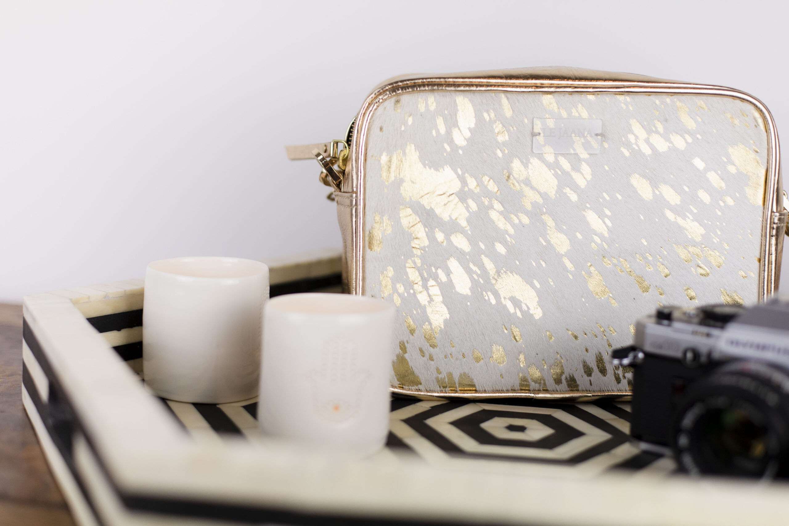 sparkly camera bag