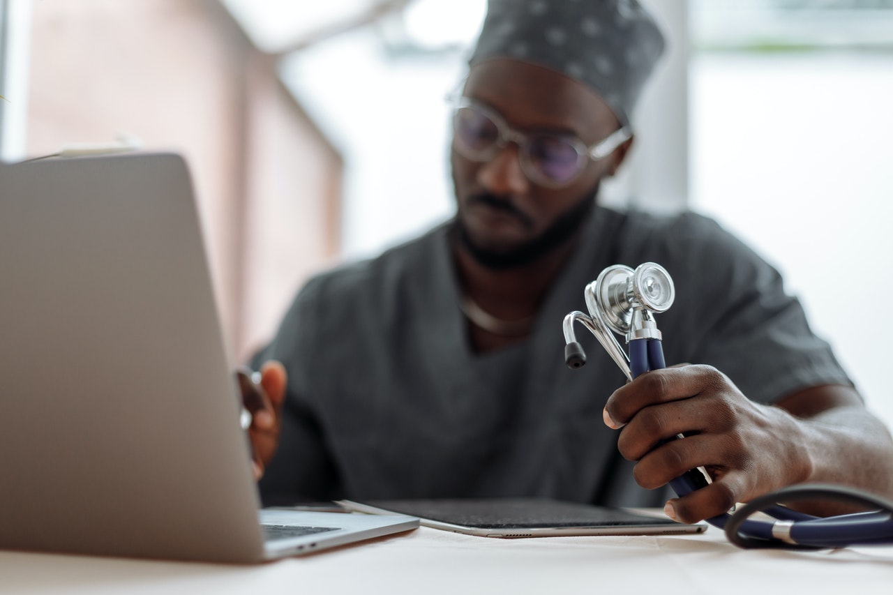 doctor on laptop