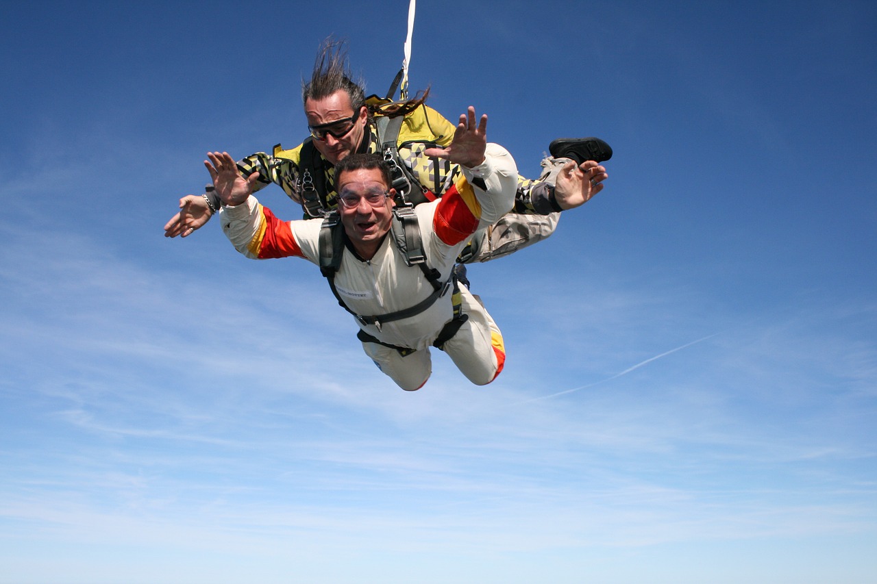 guy skydiving
