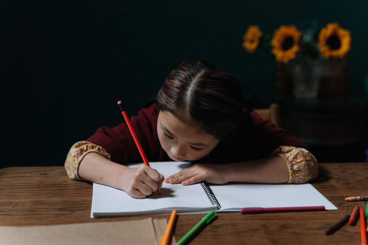 another child writing