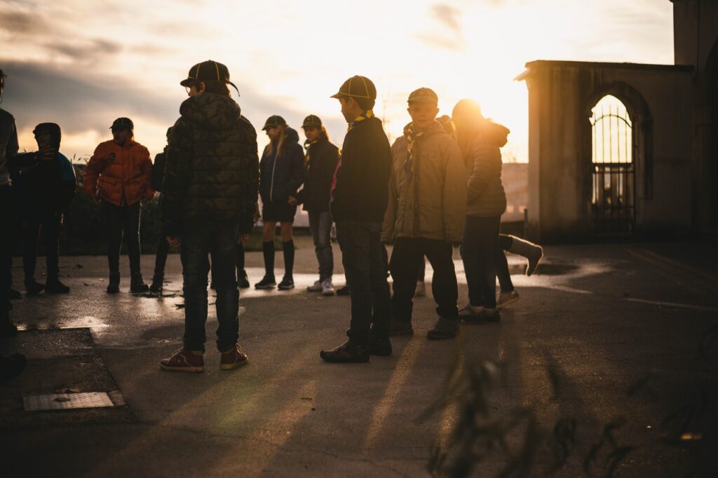 Kids on school trip