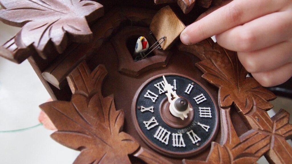 close up of cuckoo clock