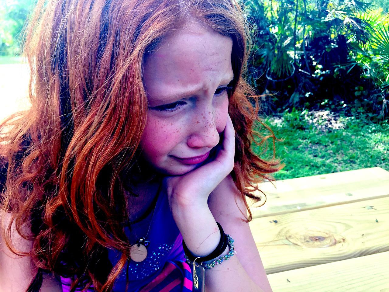 upset girl