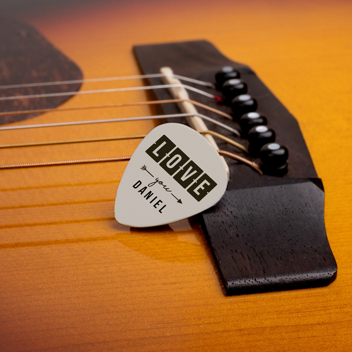 personalised guitar pick for fathers day