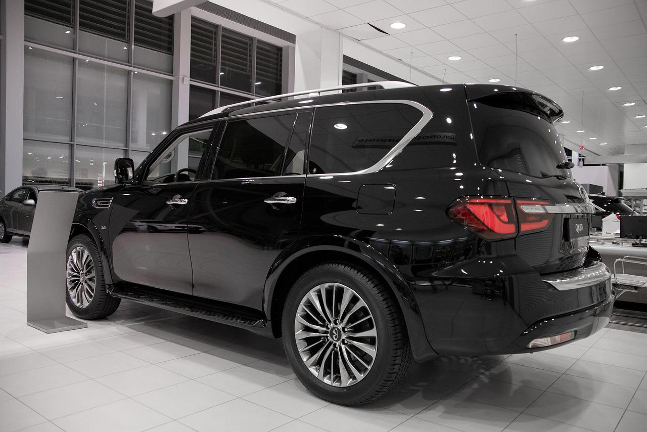 car in showroom