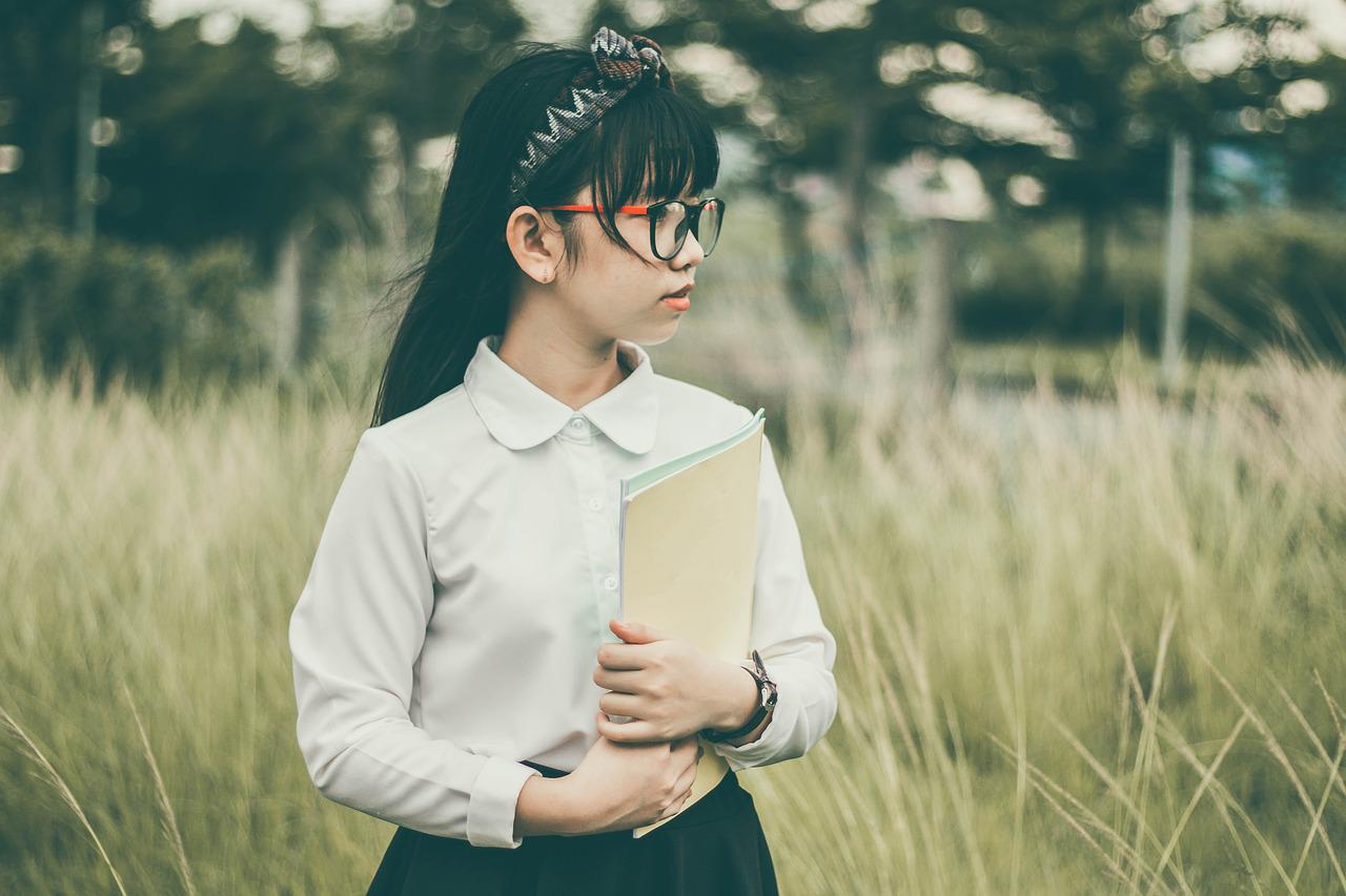 girl in school uniform