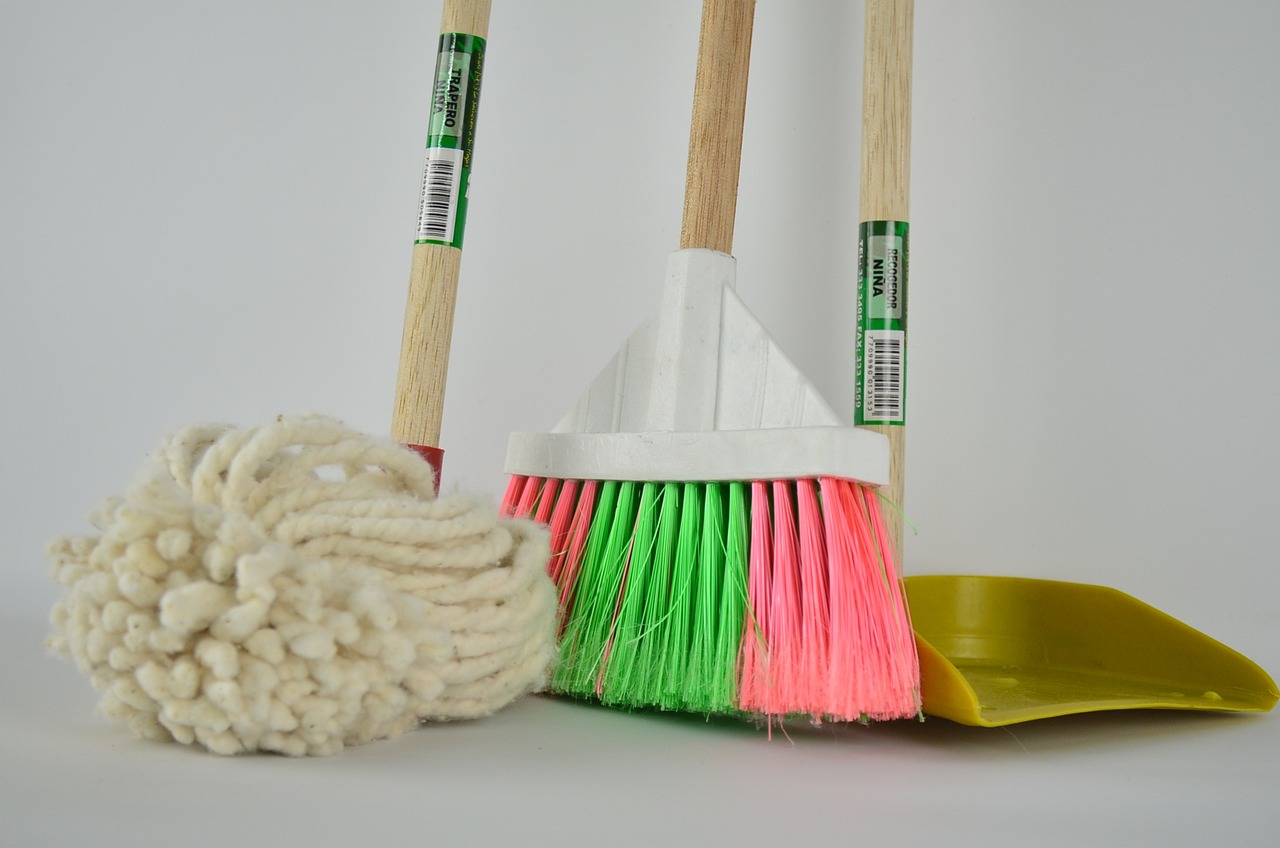 mop and brush
