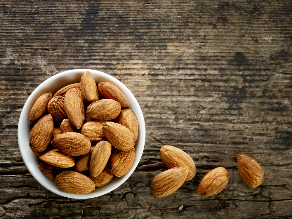 almonds in a bowl