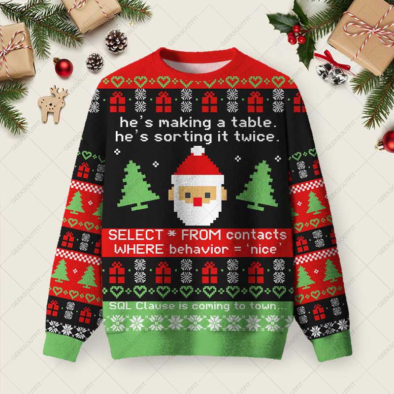 xmas geek sweater